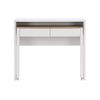 Consola De Oficina Loavia 2 Cajones 100x40x87 Cm Color Color Natural Claro, Blanco Vente-unique