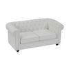 Sofá Fijo Chesterfield  168x88x72 Cm Color Blanco Vente-unique