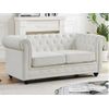 Sofá Fijo Chesterfield  168x88x72 Cm Color Blanco Vente-unique