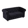 Sofá Fijo Chesterfield  168x88x72 Cm Color Negro Vente-unique