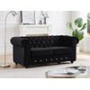 Sofá Fijo Chesterfield  168x88x72 Cm Color Negro Vente-unique