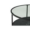 Mesa De Centro Fija Shivon  90x90x33.5 Cm Color Transparente, Negro Vente-unique