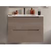 Mueble De Baño Simple Stefanie 2 Cajones 80x46x57 Cm Color Topo Vente-unique