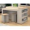 Isla Cocina Nusice  138.7x79.2x82 Cm Color Color Natural Claro, Blanco Vente-unique