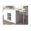 Isla Cocina Tunori 1 Cajón 169.8x70x90.5 Cm Color Color Natural Claro, Blanco Vente-unique