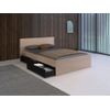 Cama Clásica Velona 2 Cajones 164.4x193.6x82.6 Cm Color Negro, Color Natural Claro Vente-unique