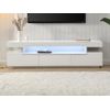 Mueble Bajo De Tv Okesa 3 Cajones 180x40x50 Cm Color Blanco Vente-unique