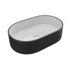 Lavabo Sobre Encimera Iwa  56x35.5x14.5 Cm Color Negro, Blanco Vente-unique