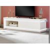 Mueble Bajo De Tv Flarancia 1 Cajón 160x40x42 Cm Color Blanco Vente-unique