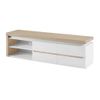 Mueble Bajo De Tv Vademosa  160x40x48.5 Cm Color Color Natural Claro, Blanco Vente-unique