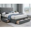 Cama Clásica Liako 3 Cajones 154x217x123 Cm Color Gris Vente-unique