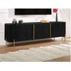 Mueble Bajo De Tv Balimela  159x41.6x50 Cm Color Negro Vente-unique