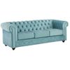 Conjunto Sofá Y Sillón Fijo Chesterfield  205x88x72 Cm Color Azul Celeste Vente-unique