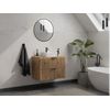 Mueble De Lavabo Zevara 2 Cajones 80x46x57 Cm Color Color Natural Claro Vente-unique