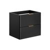 Mueble De Lavabo Zevara 2 Cajones 60x46x57 Cm Color Negro Vente-unique