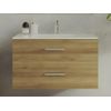 Mueble De Lavabo Kayla 2 Cajones 80x45x47 Cm Color Color Natural Claro Vente-unique