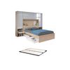 Cama Clásica Velona 2 Cajones 265.2x233x202.8 Cm Color Color Natural Claro, Blanco Vente-unique