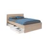 Cama Clásica Velona 2 Cajones 164.4x193.6x82.6 Cm Color Color Natural Claro, Blanco Vente-unique