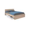 Cama Clásica Velona 2 Cajones 164.4x203.6x82.6 Cm Color Color Natural Claro, Blanco Vente-unique