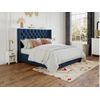 Cama Clásica Massimo  183.5x215.5x141.5 Cm Color Azul Eléctrico Vente-unique