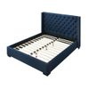 Cama Clásica Massimo  183.5x215.5x141.5 Cm Color Azul Eléctrico Vente-unique