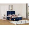 Base De Cama Leopold 4 Cajones 216.5x165x122.2 Cm Color Azul Oscuro Vente-unique