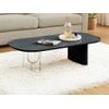 Mesa De Centro Fija Rasia  120x60x35 Cm Color Negro Vente-unique