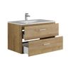 Mueble De Baño Simple Kayla 2 Cajones 80x45x47 Cm Color Color Natural Claro Vente-unique