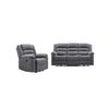 Conjunto Sofá Y Sillón Relax Burolo  199x95x103 Cm Color Gris Vente-unique