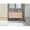 Mueble De Baño Con Doble Lavabo Milipam 4 Cajones 120x45x50 Cm Color Color Natural Claro Vente-unique