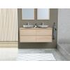 Mueble De Baño Con Doble Lavabo Milipam 4 Cajones 120x45x50 Cm Color Color Natural Claro Vente-unique