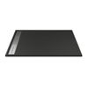 Plato De Ducha Lyrosa  120x80x3 Cm Color Negro Vente-unique