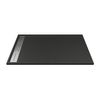 Plato De Ducha Lyrosa  140x90x3 Cm Color Negro Vente-unique