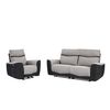 Conjunto Sofá Y Sillón Relax Damon  208x90x102 Cm Color Gris Antracita Vente-unique