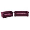 Conjunto Sofá Chesterfield  205x88x72 Cm Color Granate Vente-unique