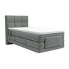 Cama Continental Boxspring Lodi  215x108x118 Cm Color Gris Claro Vente-unique