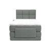 Cama Continental Boxspring Lodi  215x108x118 Cm Color Gris Claro Vente-unique