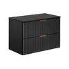 Mueble De Lavabo Zevara 2 Cajones 80x46x57 Cm Color Negro Vente-unique