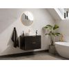 Mueble De Lavabo Zevara 2 Cajones 80x46x57 Cm Color Negro Vente-unique