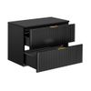 Mueble De Lavabo Zevara 2 Cajones 80x46x57 Cm Color Negro Vente-unique