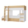 Cama Litera Lomiden 2 Cajones 196.3x184.3x150 Cm Color Color Natural Claro, Blanco Vente-unique