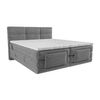 Cama Continental Boxspring Lodi  215x168x118 Cm Color Gris Claro Vente-unique