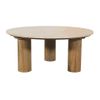 Mesa De Centro Fija Lisavo  80x80x35 Cm Color Color Natural Oscuro, Beige Vente-unique