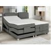 Cama Continental Boxspring Castel  215x168x112 Cm Color Gris Claro Vente-unique