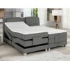 Cama Continental Boxspring Castel  215x168x112 Cm Color Gris Claro Vente-unique