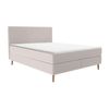 Cama Continental Boxspring Nara  207x165x111 Cm Color Beige Vente-unique