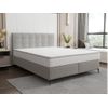 Cama Continental Boxspring Inao  207x165x105 Cm Color Gris Claro Vente-unique