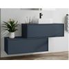 Mueble De Baño Simple Teana 2 Cajones 94x47x32 Cm Color Azul Oscuro Vente-unique