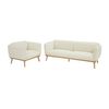 Conjunto Sofá Y Sillón Fijo Fanira  210x82x82 Cm Color Beige Vente-unique