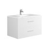 Mueble De Baño Simple Kayla 2 Cajones 80x45x47 Cm Color Blanco Vente-unique